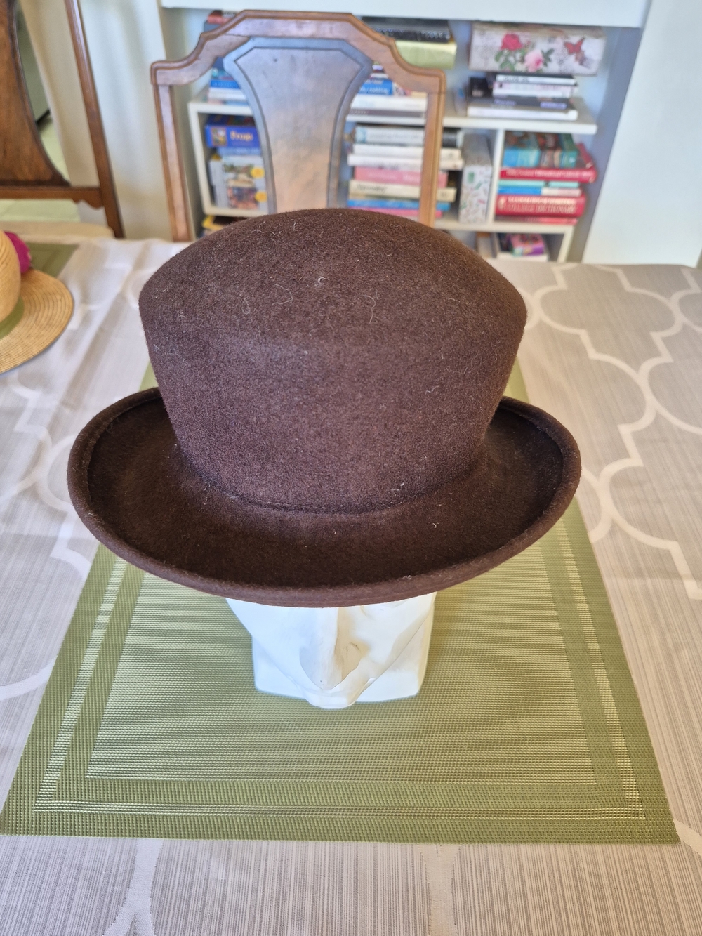 Amanda Smith Italian Vintage Brown Felt Wool Bowler Hat
